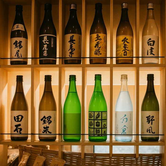 Garrafas de saquê para marcas de bebidas